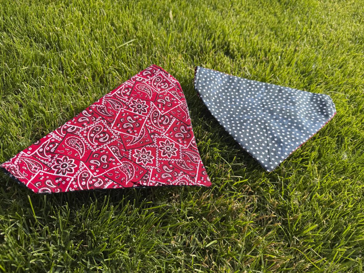 Handmade Reversible Over the Collar Dog Bandana picture
