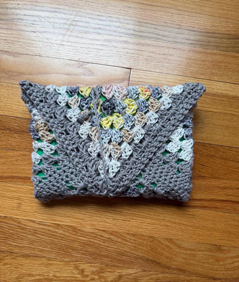 Handmade 100% Cotton Crochet Book Cover | Reusable Fabric Book Sleeve | Protects Paperbacks and Hardcovers | Book Lover Gift picture