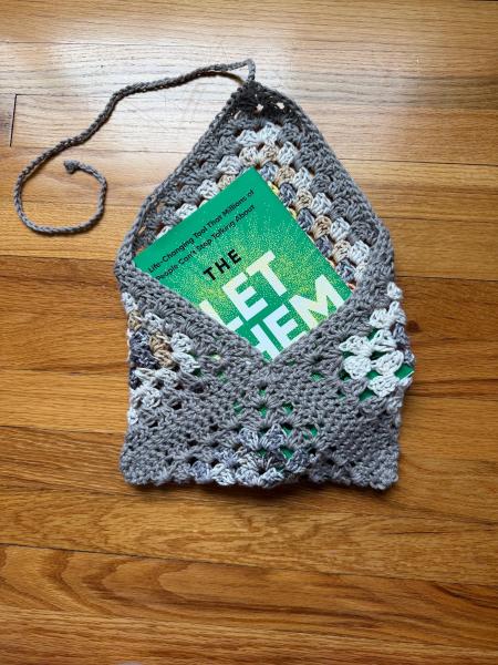 Handmade 100% Cotton Crochet Book Cover | Reusable Fabric Book Sleeve | Protects Paperbacks and Hardcovers | Book Lover Gift
