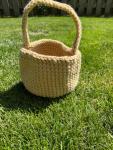 Handmade Crochet Easter Basket &sbquo;&Auml;&igrave; Spring Gift, Egg Hunt Basket