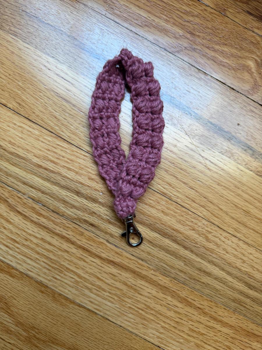 Cotton Crochet Key Wristlet | Handmade Keychain Strap picture