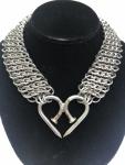 Stainless Steel and Welded Heart Necklace