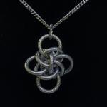 Textured Stainless Steel Persephone Pendant