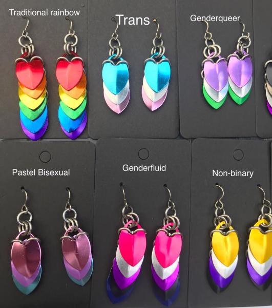 Pride Heart Flag Necklace - other flags available picture
