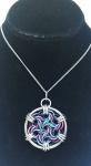 Moorish Rose Pendant - Purple, Teal, Pink