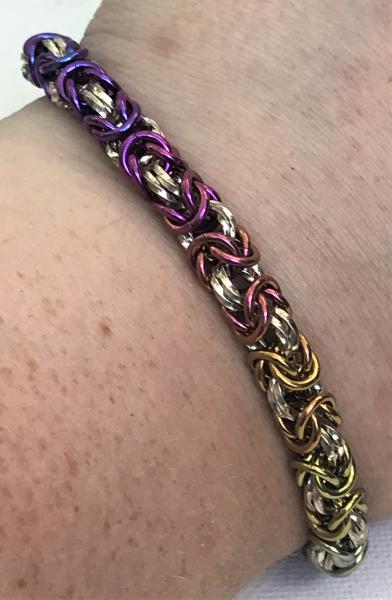 Rainbow Byzantine Bracelet picture