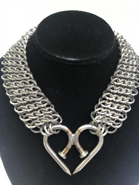 Stainless Steel and Welded Heart Necklace picture