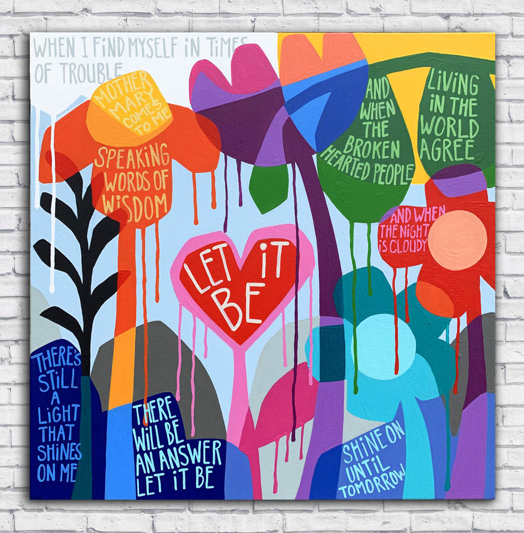 Let It Be framed print 30x30 picture