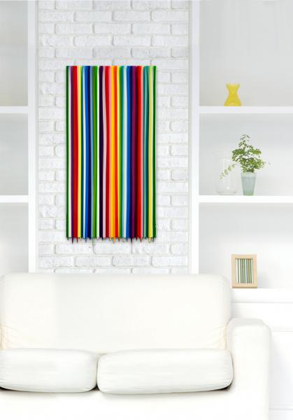 Ray of light stripes and drips painting 12x24 picture