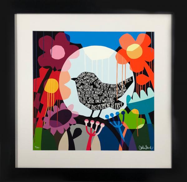 Blackbird Framed Print 30x30