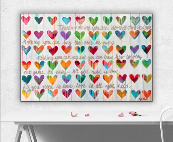 All you need is LOVE canvas giclee print 20x30