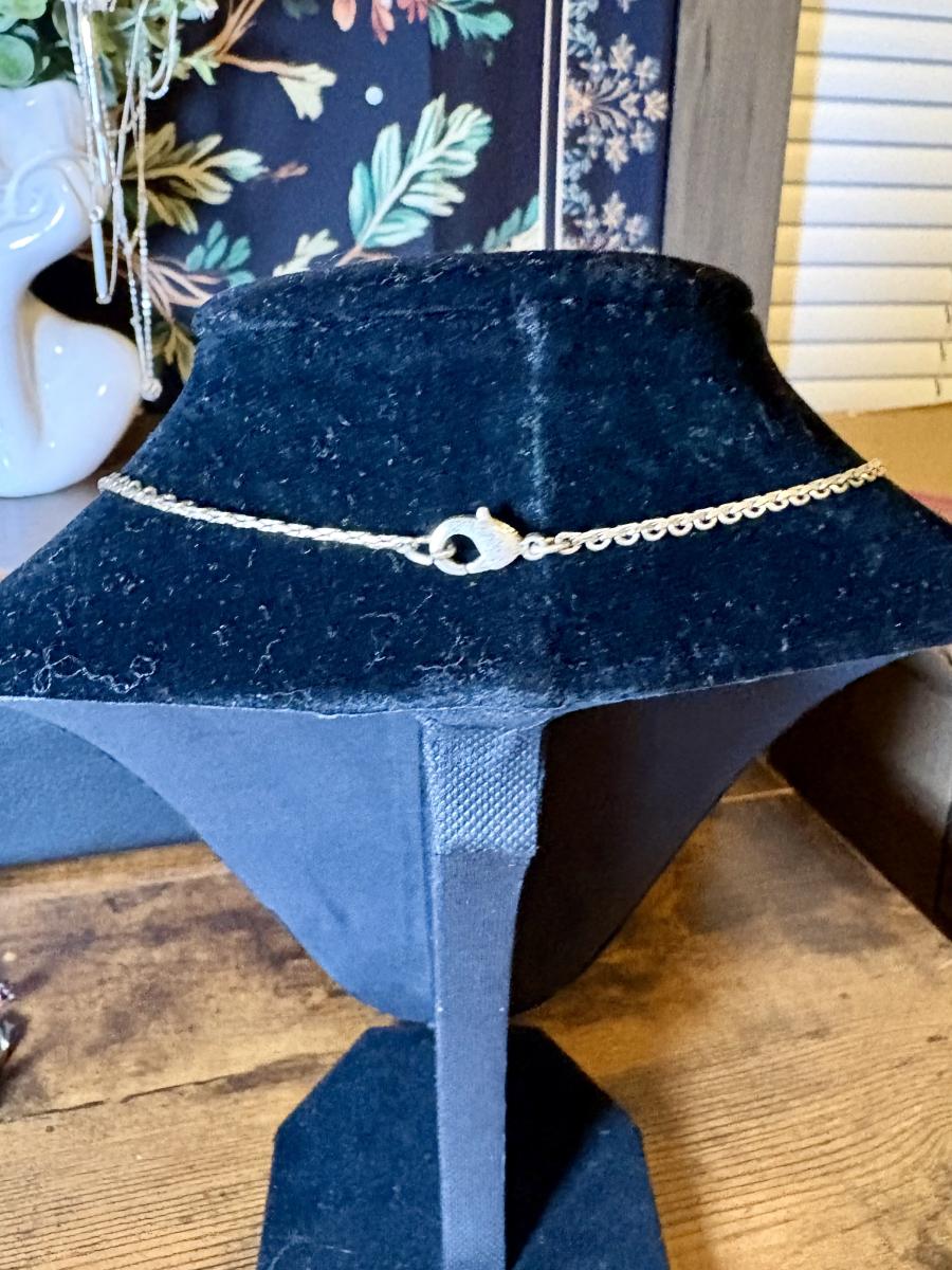 AVON Yellow & Silver-Toned Teardrop Lariat Necklace picture