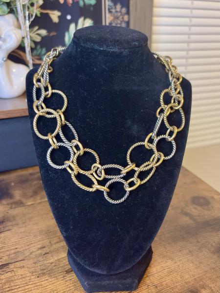 Kiam Family Two-Tone Chain Link Necklace
