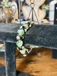 Beaded Rose Silver Tone Bracelet