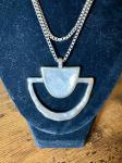 Lucky Brand Crystal Pendent Silver Tone Necklace