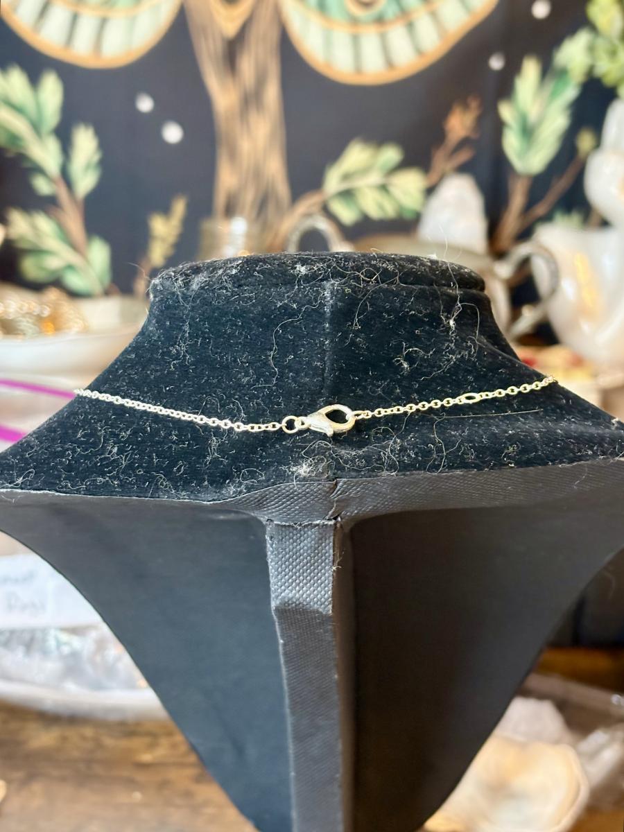 Blue & Silver Tone Boho Style Pendent Necklace picture