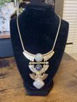 Crystal Geometric Gold Tone Choker Necklace