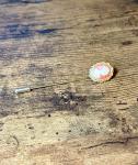 Gold Tone & Orange Cameo Stick Pin