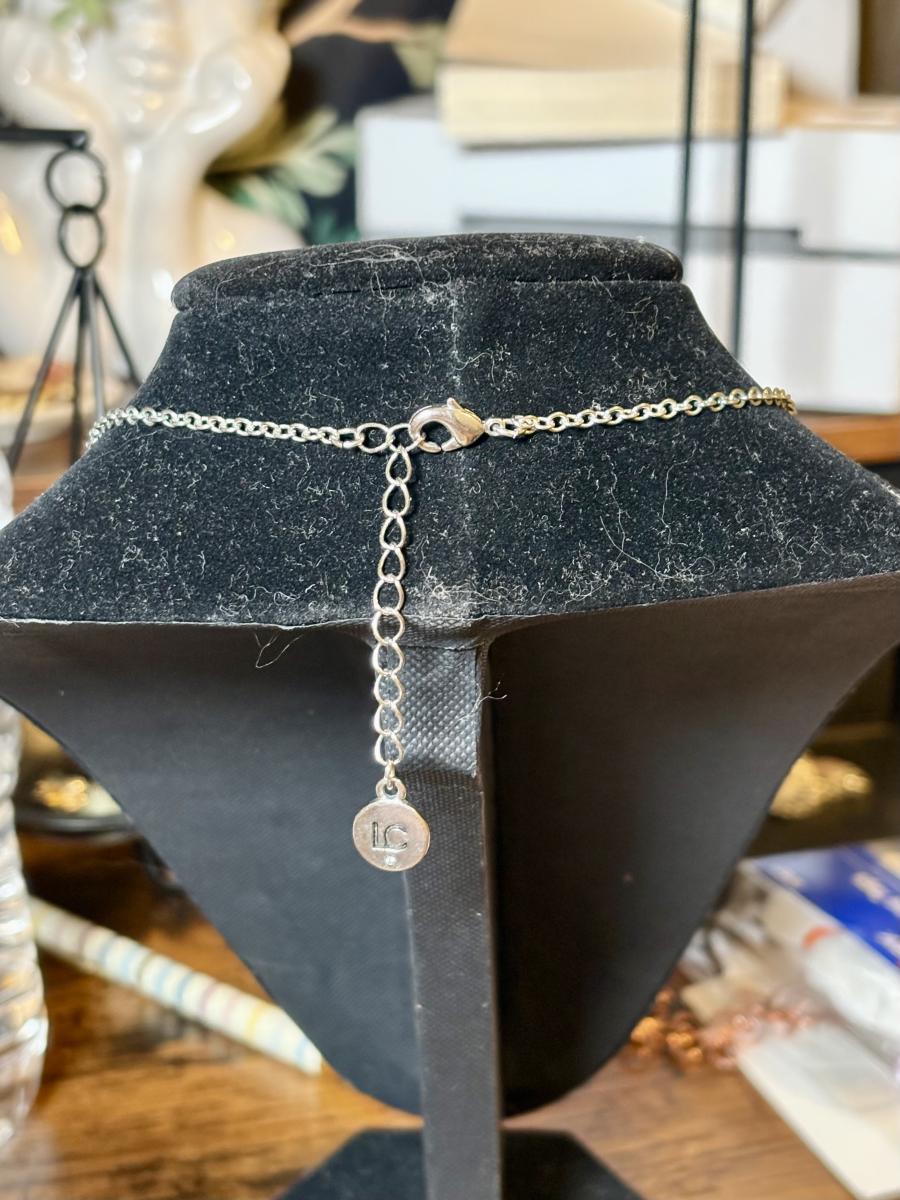 Liz Claiborne Victorian Style Sliver Tone Necklace picture