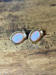 AVON Gold Tone & Pink Cameo Clip on Earrings