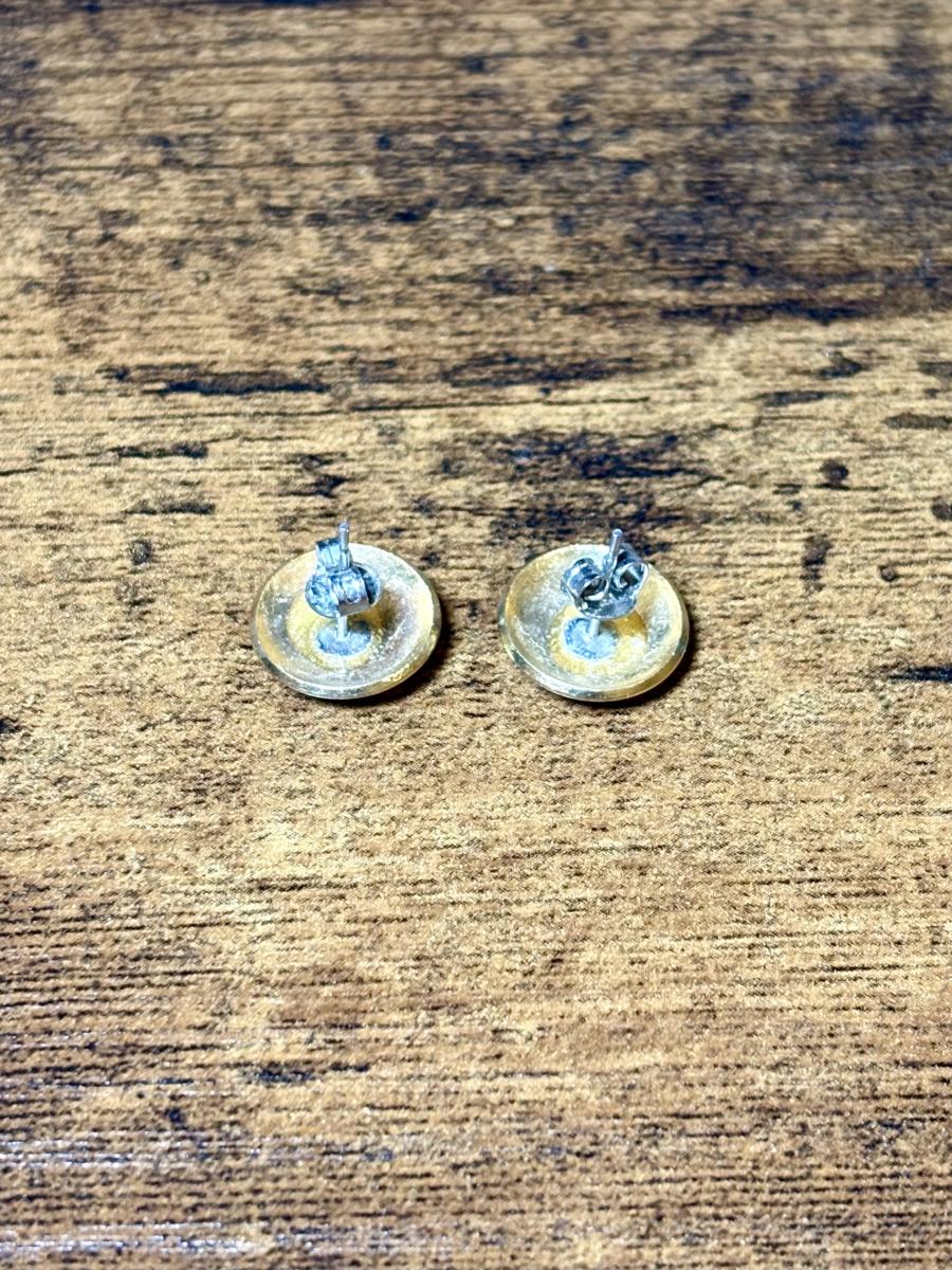 Cloisonn&eacute; Gold Tone Floral Earrings picture
