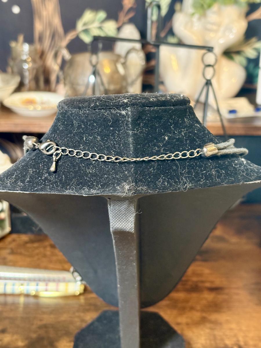 Boho Large Circle Pendent Sliver Tone Necklace picture