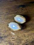 Richelieu Faux Pearl Gold Tone Oval Clip Earrings