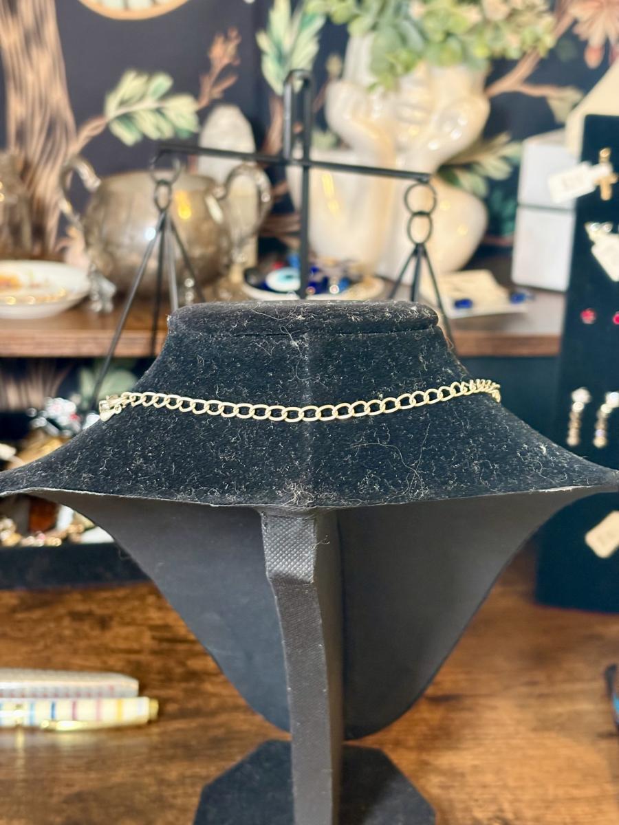 Rhinestone Sliver Tone Choker Necklace picture
