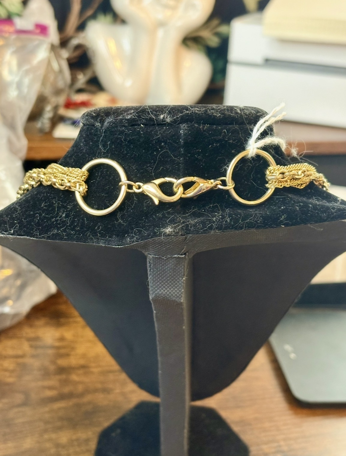 Multi Chain Gold Tone Necklace picture
