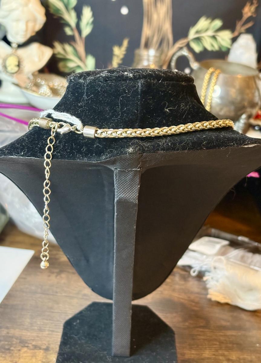 Gothic Victorian Silver Tone Square Pendent Necklac picture