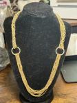 Multi Chain Gold Tone Necklace