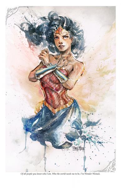 Wonder Woman Watercolor Print