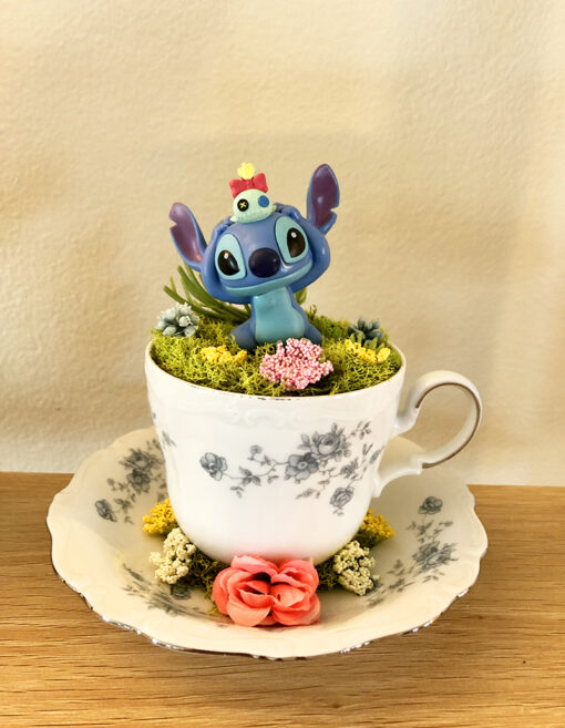 Stitch and Scrump Tea Cup Terrarium