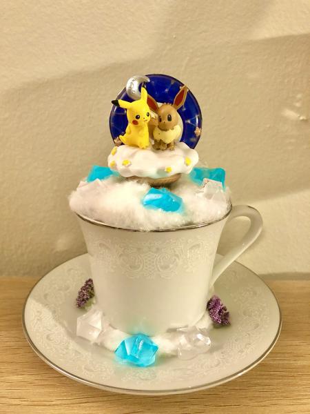 Eevee & Pikachu Tea Cup Terrarium picture