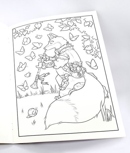 Nature Notes Coloring Book 9x12 picture