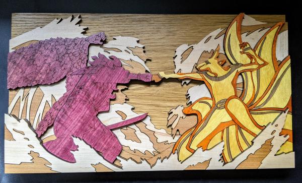 Large Naruto & Sasuke Fight Art picture