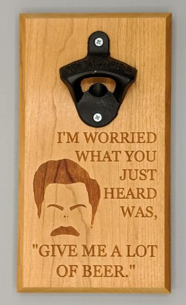 Give Me A Lot of Beer Magnetic Bottle Opener picture