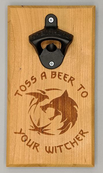 Toss a Beer to Your Witcher Magnetic Bottle Opener picture