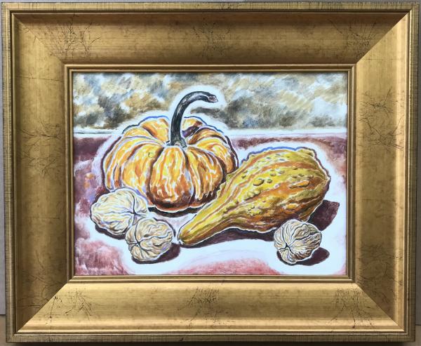 Still Life with Gourds and Walnuts