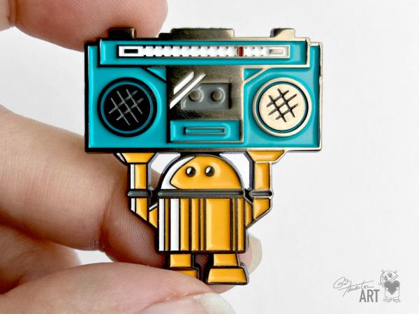 Limited Edition Robot Metal Enamel Pin picture