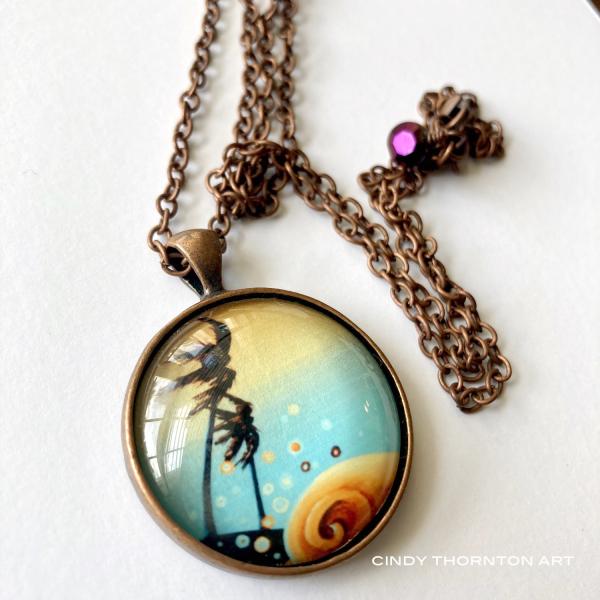 Palms - 24" Glass Art Necklace picture