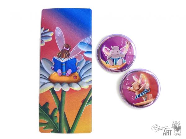 Fairy Animated Bookmark & Pin Set picture
