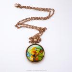 Bot with the Butterflies - 24" Epoxy Art Necklacec