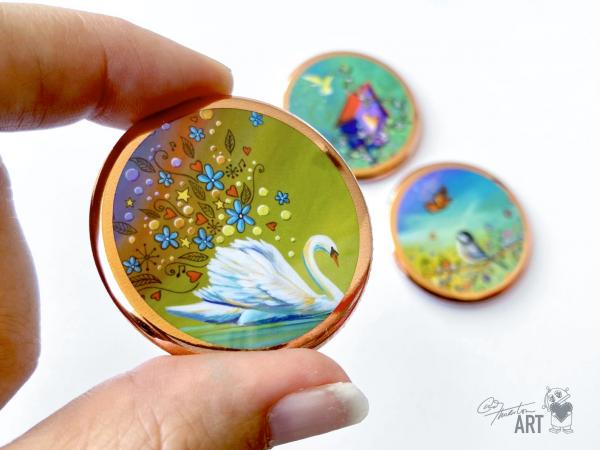 Whimsical Bird Magnets (set of 3) picture