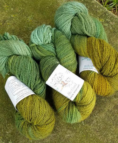 Shetland Bulky hand dyed - Pond Crossing