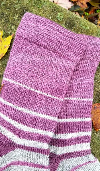 1910 Shepherd Socks-Ombre Dove Grey and Eclipse-Women’s Size 6-8 picture