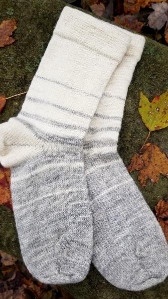 1910 Shepherd Socks-Ombre Dove Grey and White-Women’s size 5-7 picture