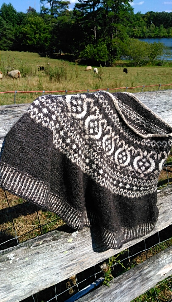 Fair Isle Thistle Cape Pattern