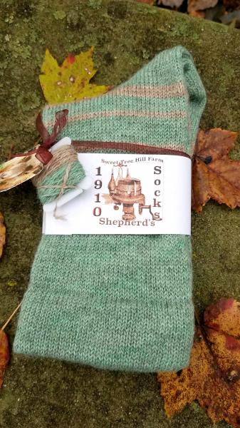 1910 Shepherd Socks-Ombre Meadow and Latte-Women’s Size 7-9 picture