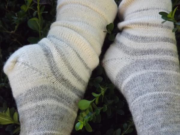 1910 Shepherd Socks-Ombre Dove Grey and White-Women’s size 5-7 picture